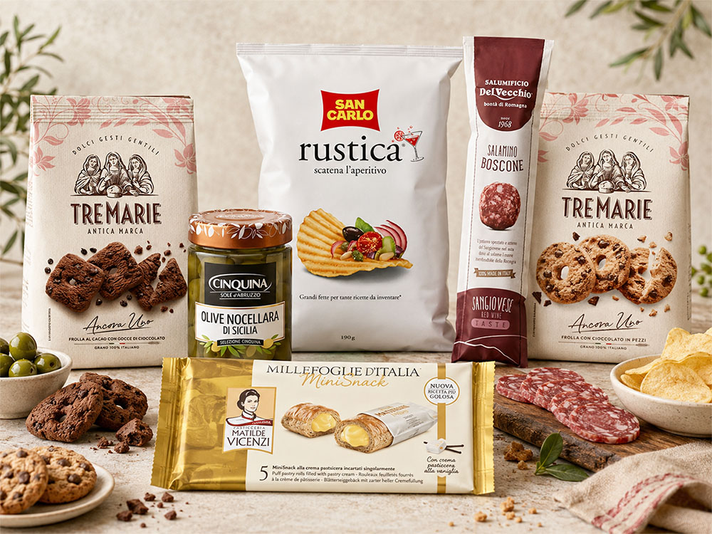 Italienska delikatesser och råvaror för försäljning